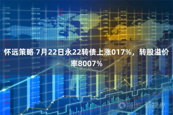怀远策略 7月22日永22转债上涨017%，转股溢价率8007%
